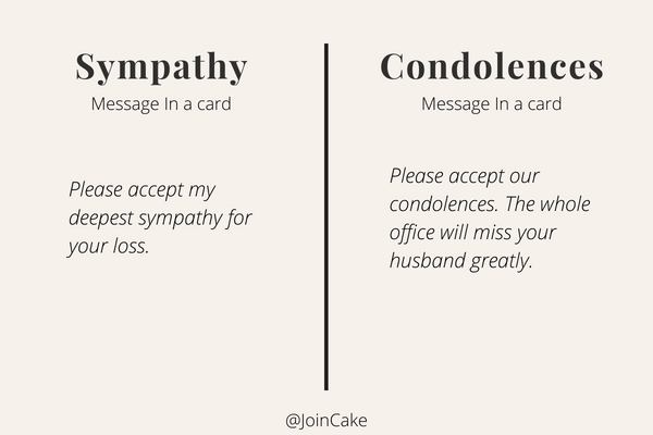When should you use sympathy vs. condolence? 